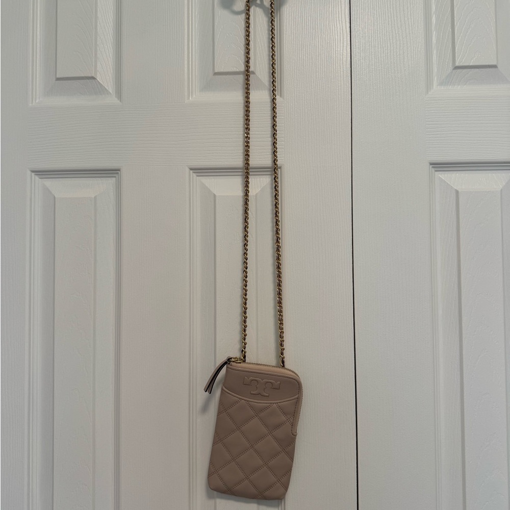 Tory Burch Tan Quilted Crossbody Bag